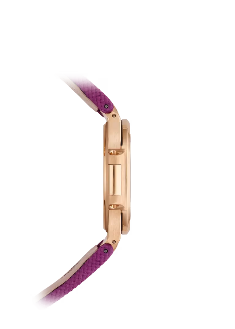 Patek Philippe Nautilus 32mm Quartz Rose Gold Lacquered Purple Dial Strap 2026