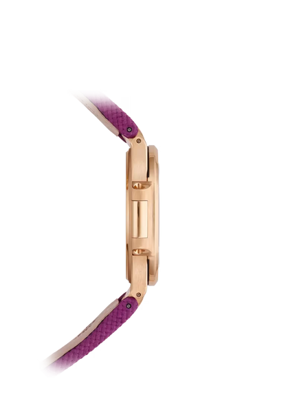 Patek Philippe Nautilus 32mm Quartz Rose Gold Lacquered Purple Dial Strap 2026