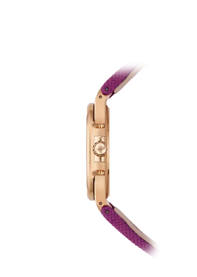 Patek Philippe Nautilus 32mm Quartz Rose Gold Lacquered Purple Dial Strap 2026