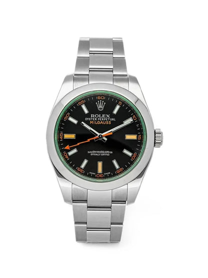Rolex Milgauss 40mm Stainless Steel, Black Dial Green Crystal 2008