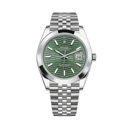 Rolex Datejust 41mm Stainless Steel Motif green discontinued dial Jubilee 2023