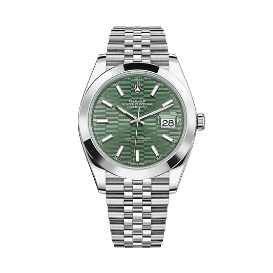 Rolex Datejust 41mm Stainless Steel Motif green discontinued dial Jubilee 2023