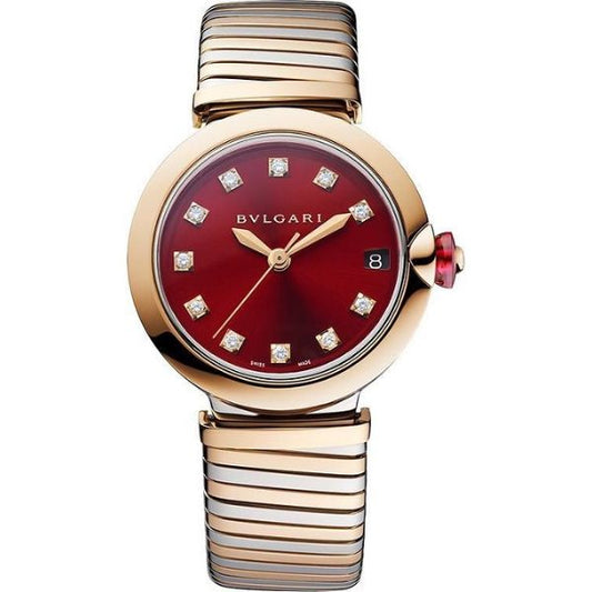 Bvlgari Lvcea 33mm Red Dial Rose Gold 2025