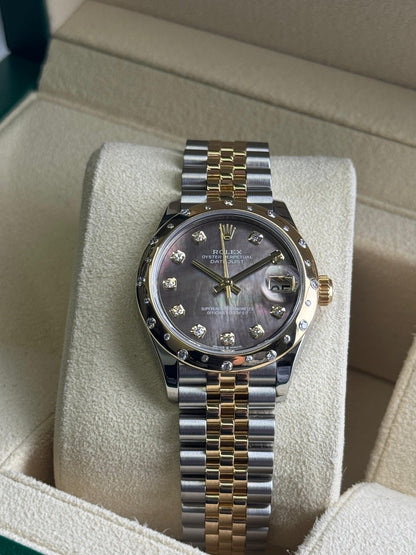 Rolex Datejust 31mm diamond bezel mother of pearl dial 2019