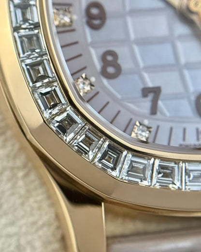 Pre-owned Patek Philippe Aquanaut Luce 5072R-001 Rose Gold