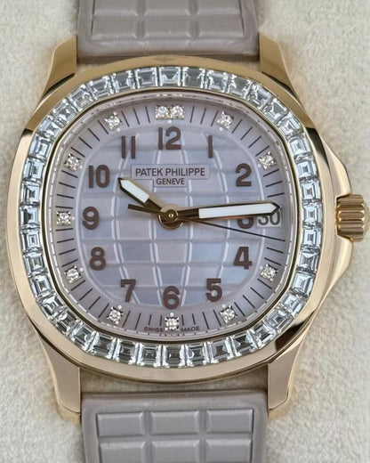 Pre-owned Patek Philippe Aquanaut Luce 5072R-001 Rose Gold