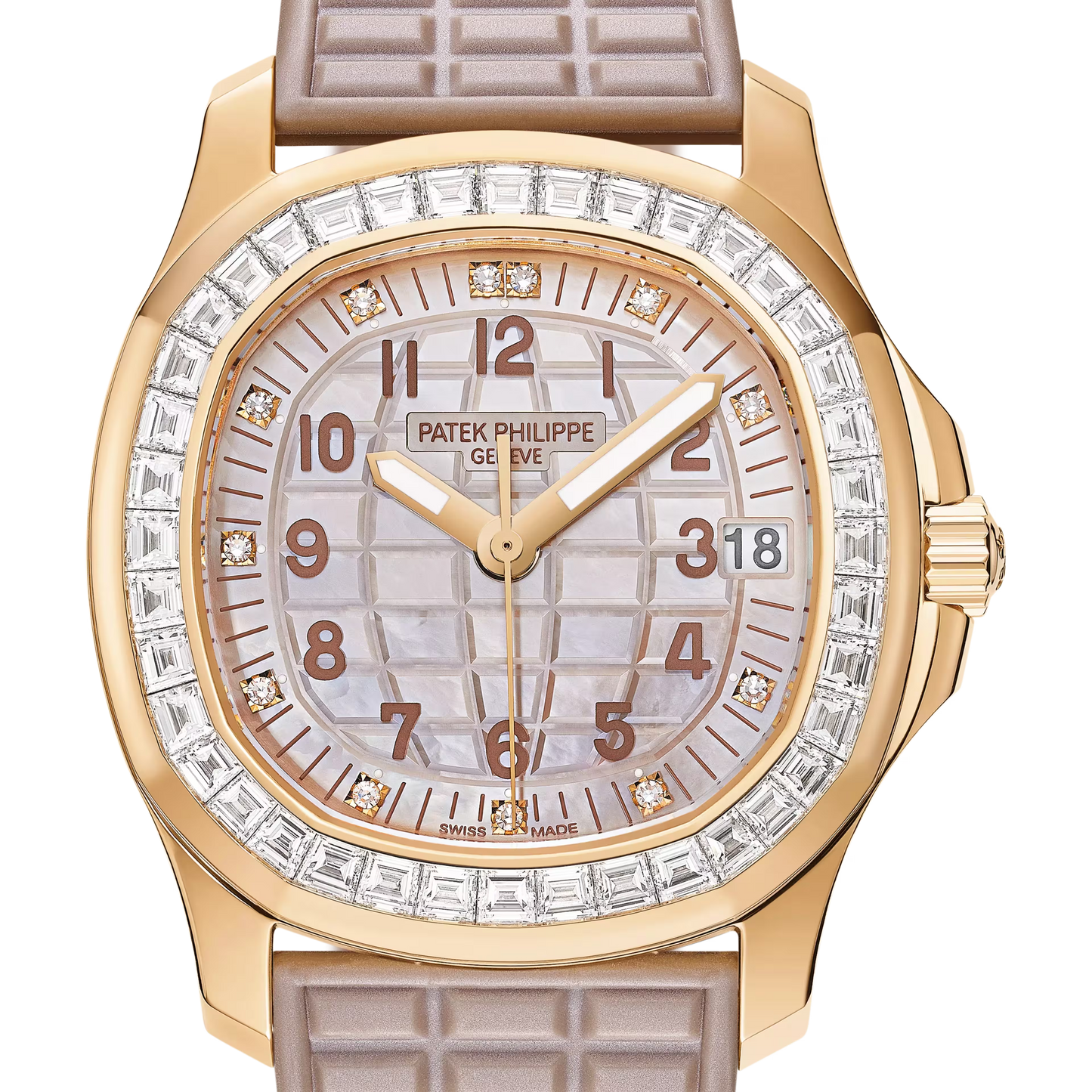 Pre-owned Patek Philippe Aquanaut Luce 5072R-001 Rose Gold