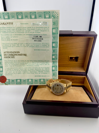 Rolex Day-Date 36mm Solid Gold Mother Of Pearl 1991 - HOURLY 