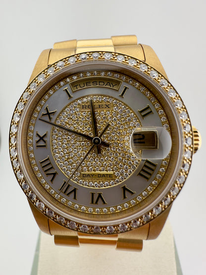 Rolex Day-Date 36mm Solid Gold Mother Of Pearl 1991 - HOURLY 