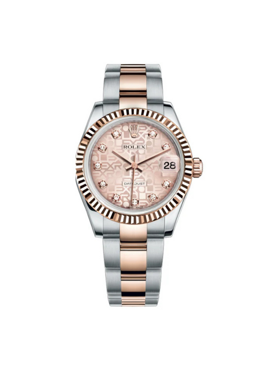 Rolex Datejust 36mm Steel & RoseGold Motif Sundust Pink Oyster 2008