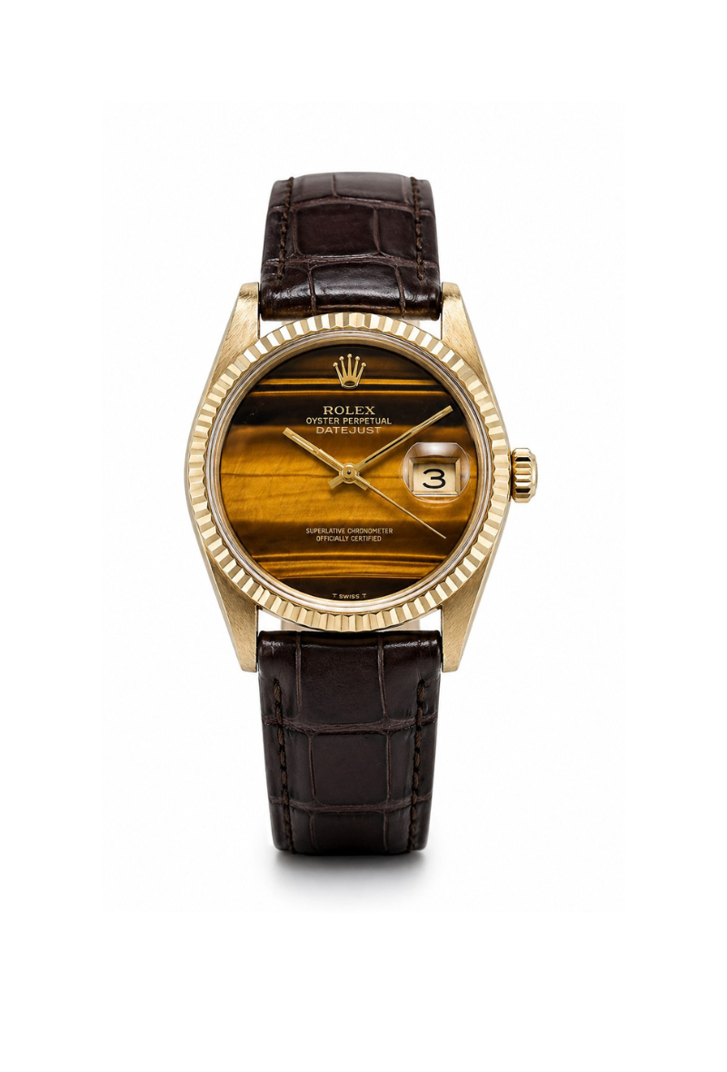 Rolex Datejust 36mm YellowGold Tiger's Eye stone dial (Vintage)