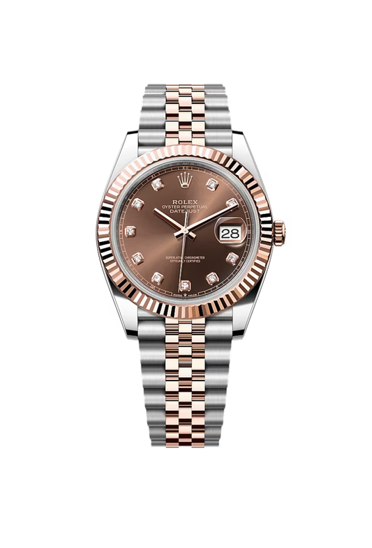 Rolex Datejust 41mm Steel & RoseGold Chocolate Diamond Dial New 2026
