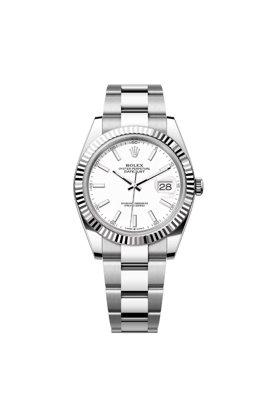 Rolex Datejust 41mm Fluted Bezel White Dial Oyster 2026