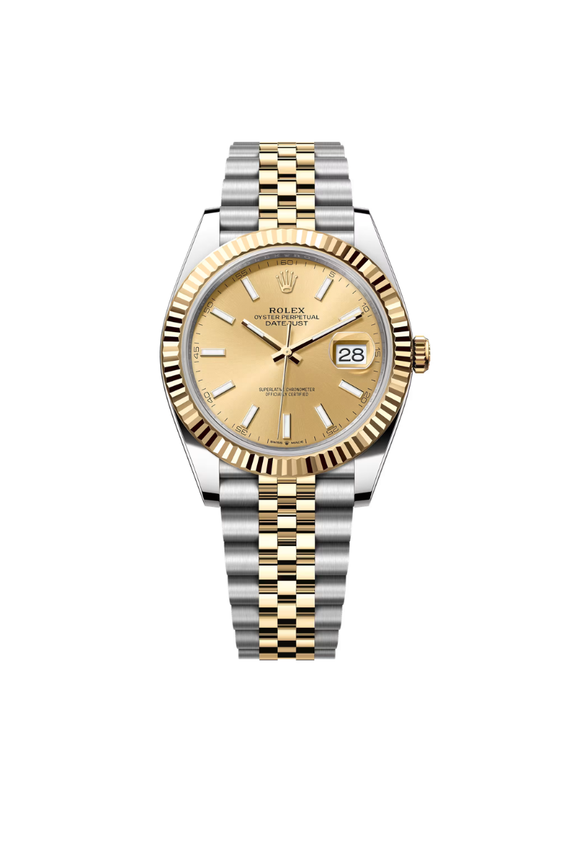 Rolex Datejust 41mm Steel & YellowGold Champagne Dial Jubilee 2016
