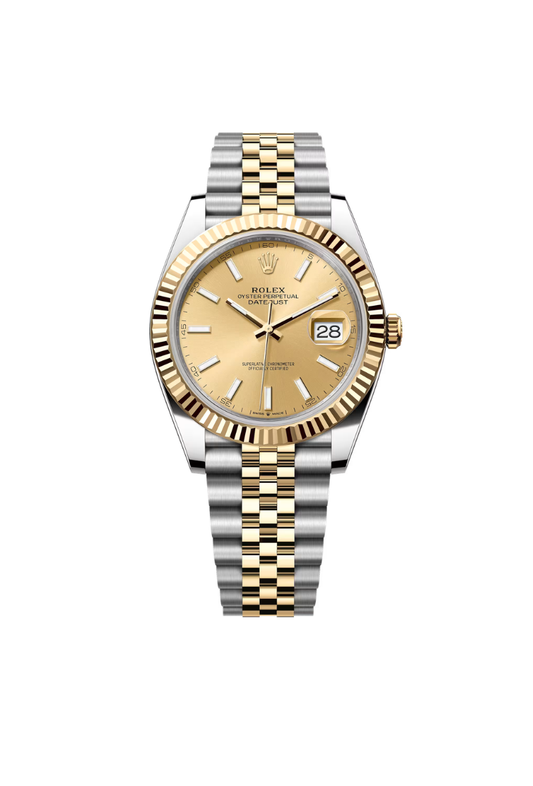 Rolex Datejust 41mm Steel & YellowGold Champagne Dial Jubilee 2016