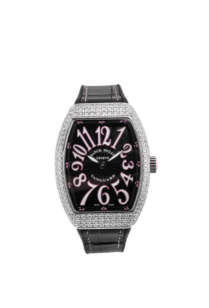 Franck Muller Vanguard 32mm Black Pink Arabic numerals Diamond afterset