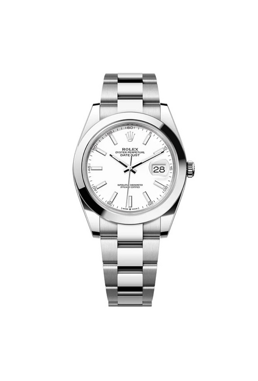 Rolex Datejust 41mm Steel Stainless White Dial Oyster 2022