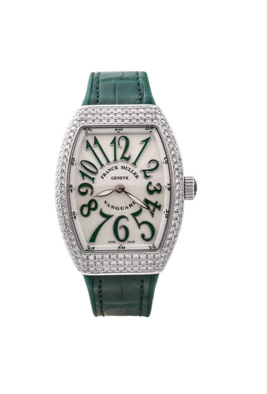 Franck Muller Vanguard 32mm Green Diamond afterset