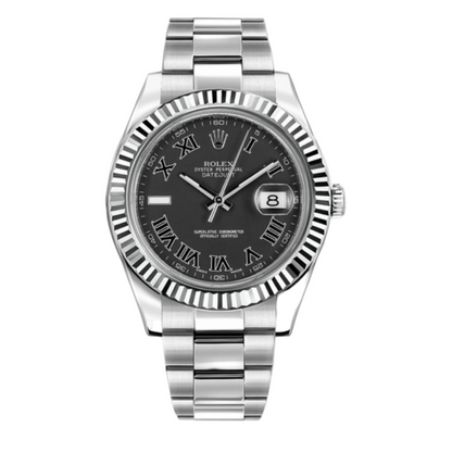 Rolex Datejust 41mm Roman Grey Index Dial 2014 Discontinued Model