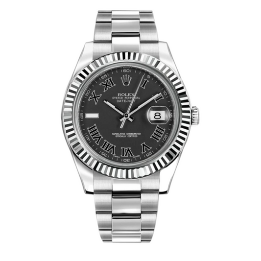 Rolex Datejust 41mm Roman Grey Index Dial 2014 Discontinued Model