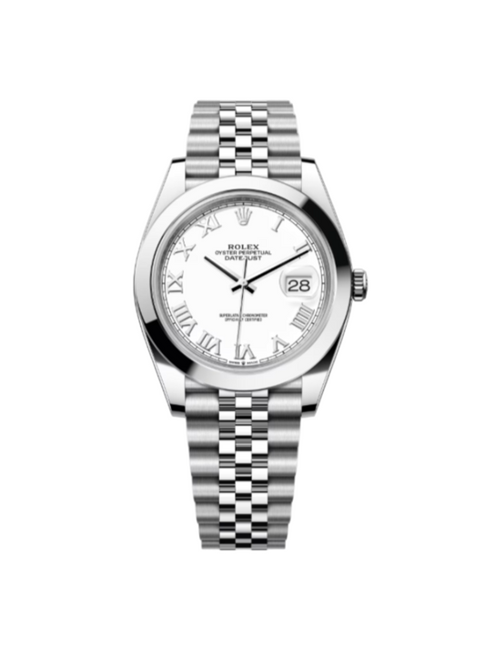 Rolex Datejust 41mm Stainless Steel White Dial Roman Numerals Jubilee 2024