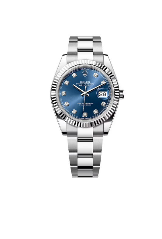 Rolex Datejust 41mm Blue Diamond Fluted Oyster 2019