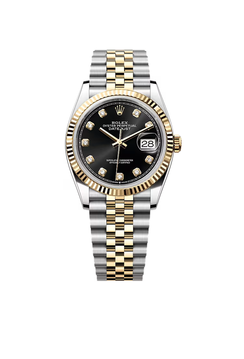 Rolex Datejust 36mm Steel&YellowGold Black Dial jubilee 2021 - HOURLY 