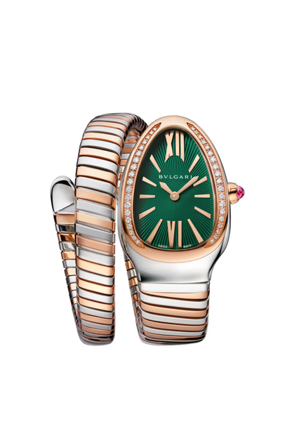 Bvlgari Serpenti Tubogas Steel & RoseGold Green Dial 2025 unworn - HOURLY 