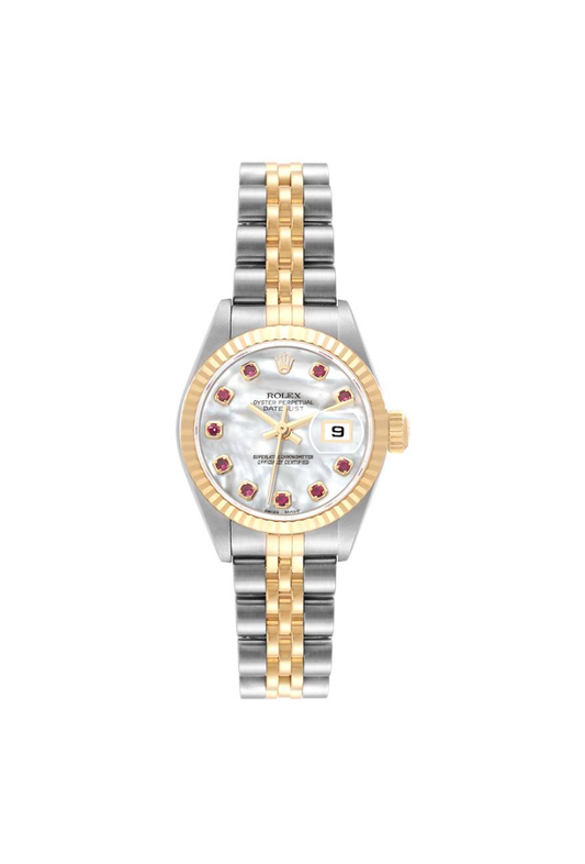 Rolex Datejust 26mm Steel & YellowGold Mother Of Pearl Ruby Dial 2004