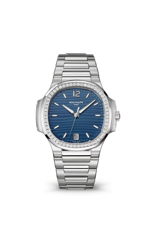 Patek Philippe Nautilus 35mm Steel Diamond Bezel Blue Index Dial New 2026