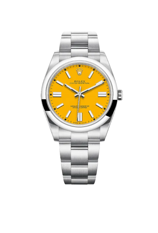 Rolex Oyster Perpetual 41mm Yellow Dial 2021