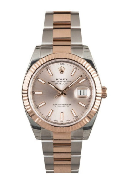 Rolex Datejust 41mm Steel & RoseGold Oyster Sundust Dial 2024