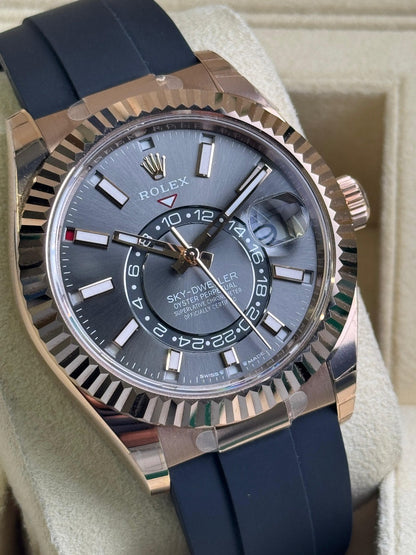 Rolex Sky-Dweller 42mm RoseGold Grey Dial Oyster flex 2024