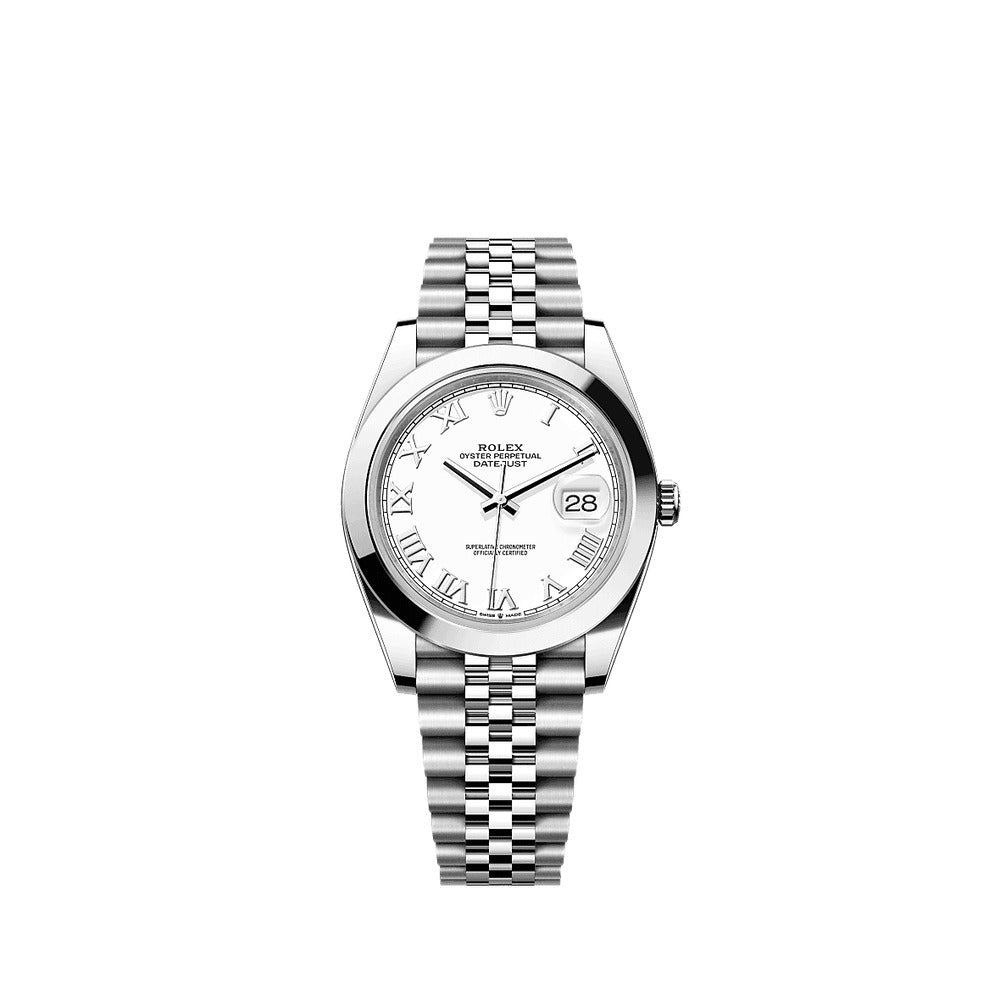 Rolex Datejust 41mm Stainless Steel White Dial Roman Numerals Jubilee 2024