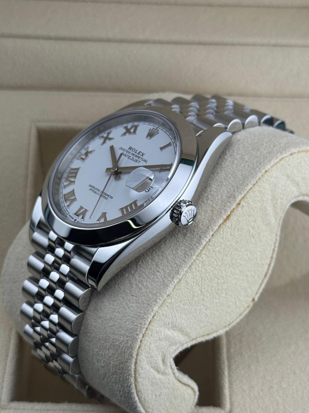 Rolex Datejust 41mm Stainless Steel White Dial Roman Numerals Jubilee 2024