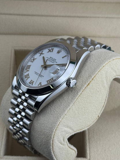 Rolex Datejust 41mm Stainless Steel White Dial Roman Numerals Jubilee 2024