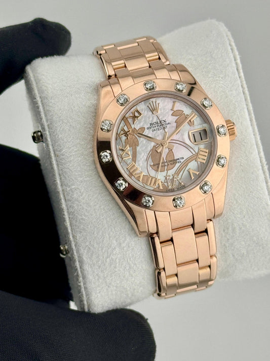 Rolex Datejust 31mm Diamond Bezel Dream Dial Rose Gold Pearlmaster bracelet