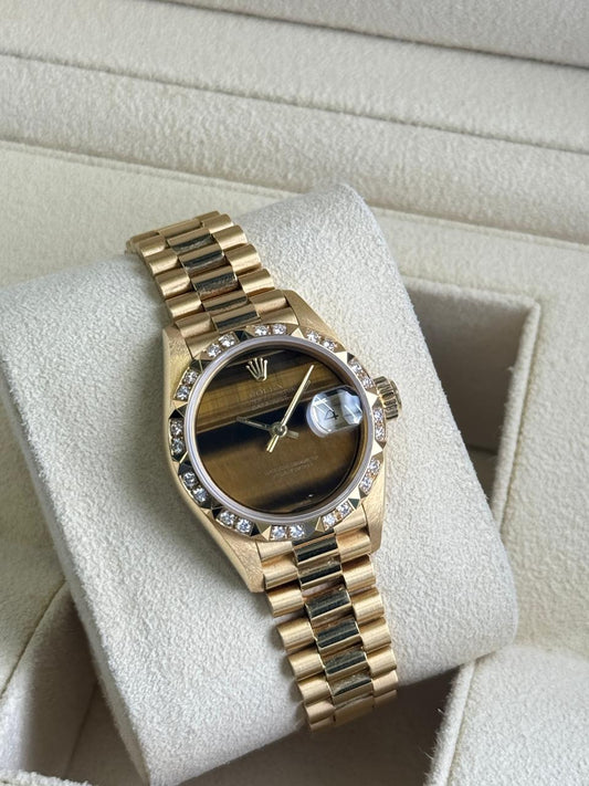Rolex Datejust 26mm Diamond Bezel Tiger-eye presidential 1992