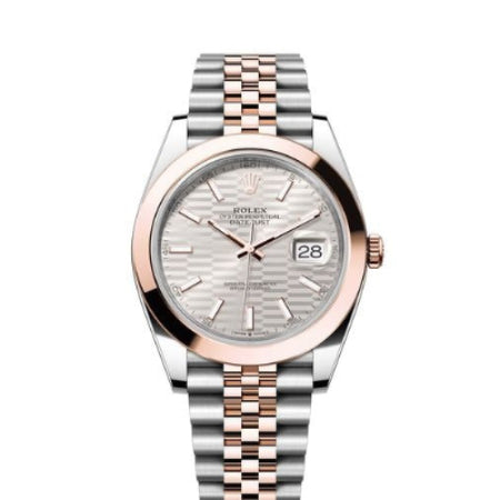 Rolex Datejust 41mm Steel & RoseGold Silver Motif Discontinued 2022