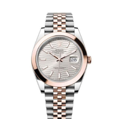 Rolex Datejust 41mm Steel & RoseGold Silver Motif Discontinued 2022
