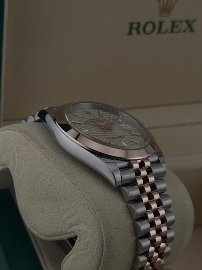 Rolex Datejust 41mm Steel & RoseGold Silver Motif Discontinued 2022