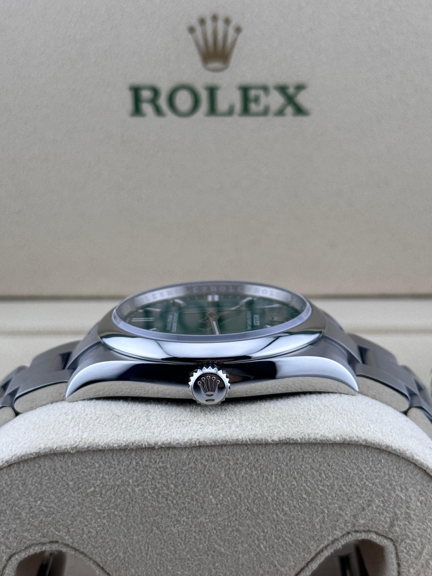 Rolex Oyster Perpetual Green Dial 36mm Unworn 2024