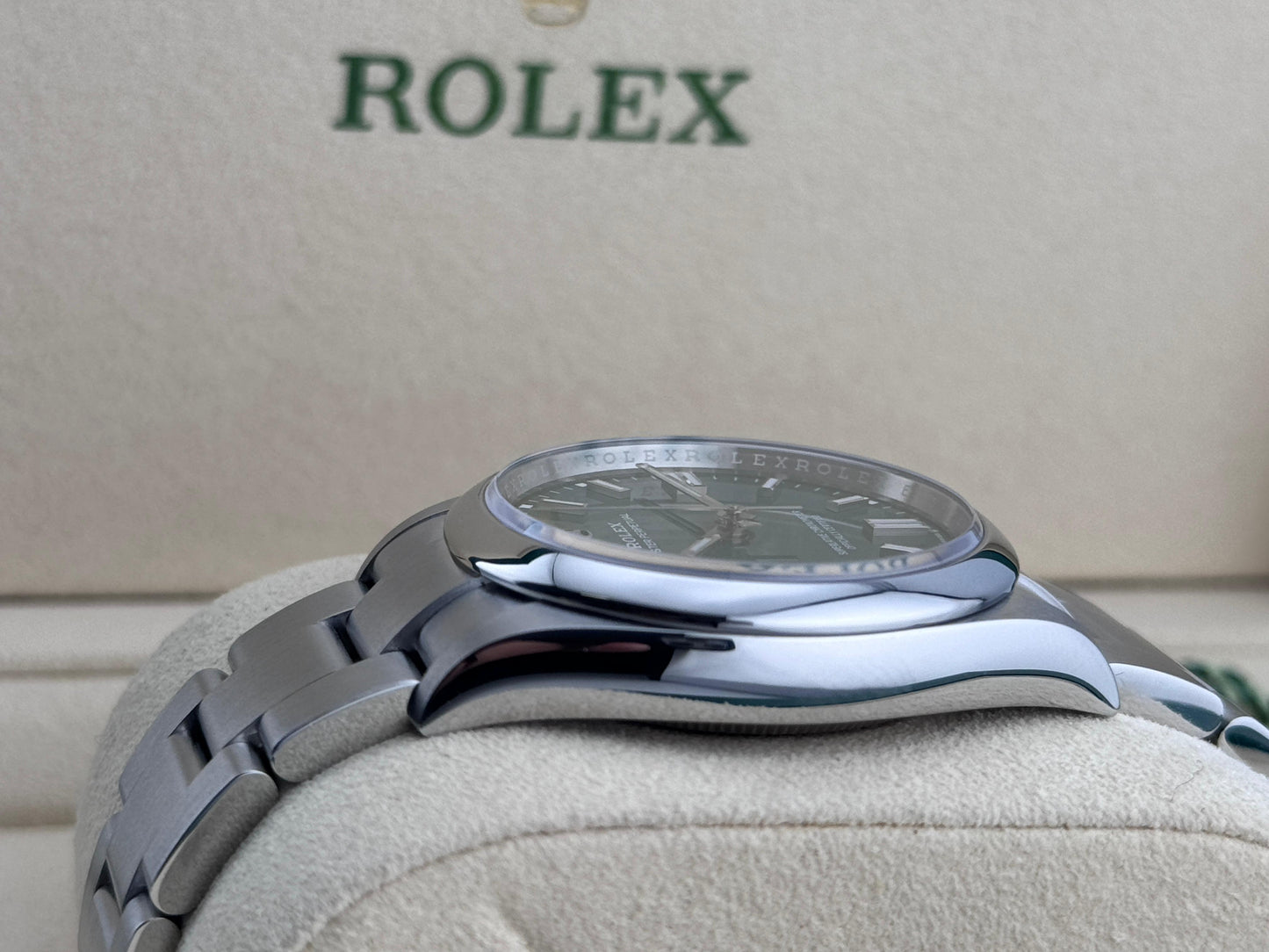 Rolex Oyster Perpetual Green Dial 36mm Unworn 2024