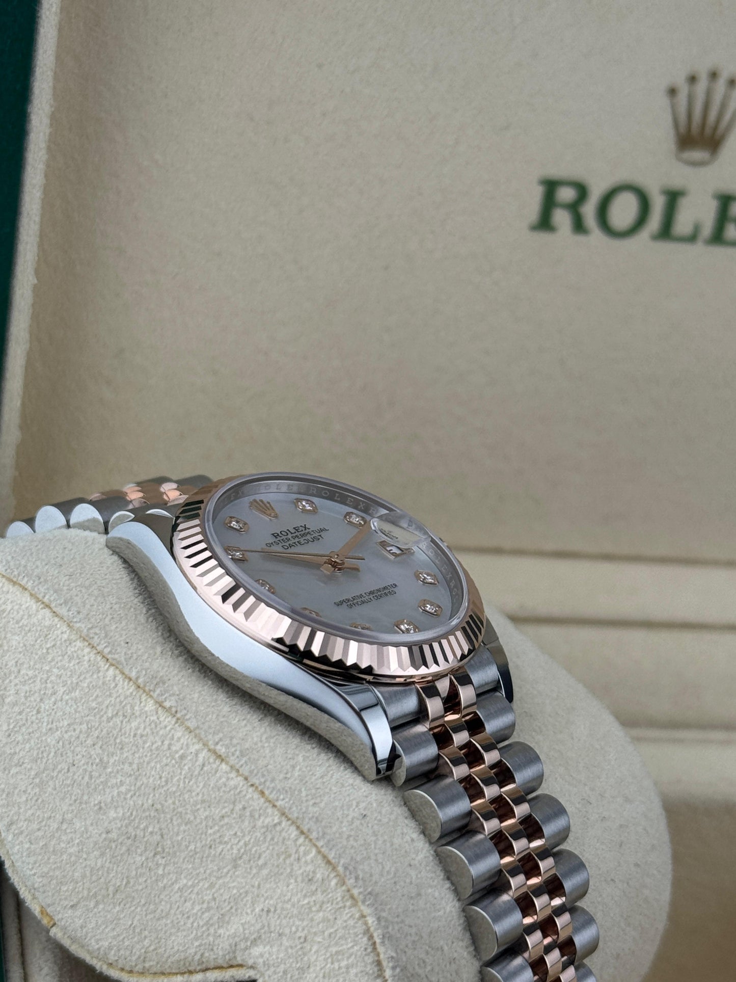 Rolex Datejust 31MM Steel & RoseGold diamond Mother Of Pearl dial Jubilee Unworn 2025