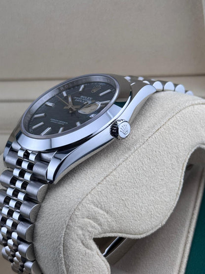 Rolex Datejust 41mm Stainless Steel Motif green discontinued dial Jubilee 2023