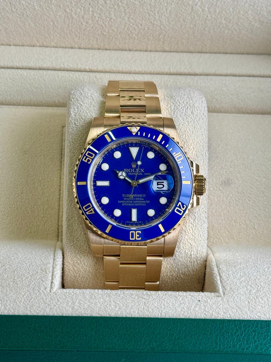 Rolex Submariner Date 40mm Full Gold Bluesy 2013