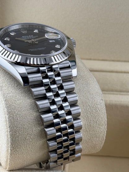 Rolex Datejust 41mm WhiteGold Bezel Blue diamond dial Jubilee 2017