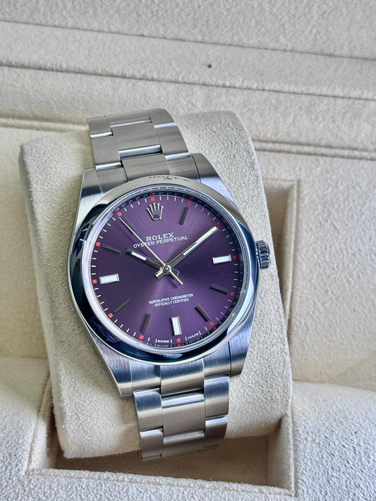 Rolex Oyster Perpetual 39mm Purple dial  2019