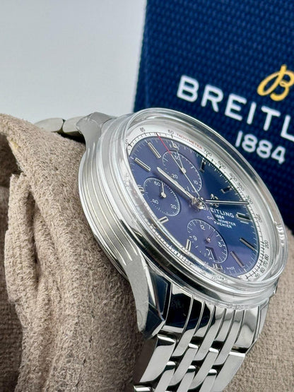 Breitling Premier Chrono 42mm Steel Blue Dial Unworn 2021