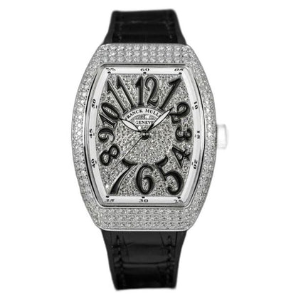 Franck Muller Vanguard 32mm Black pave diamonds afterset